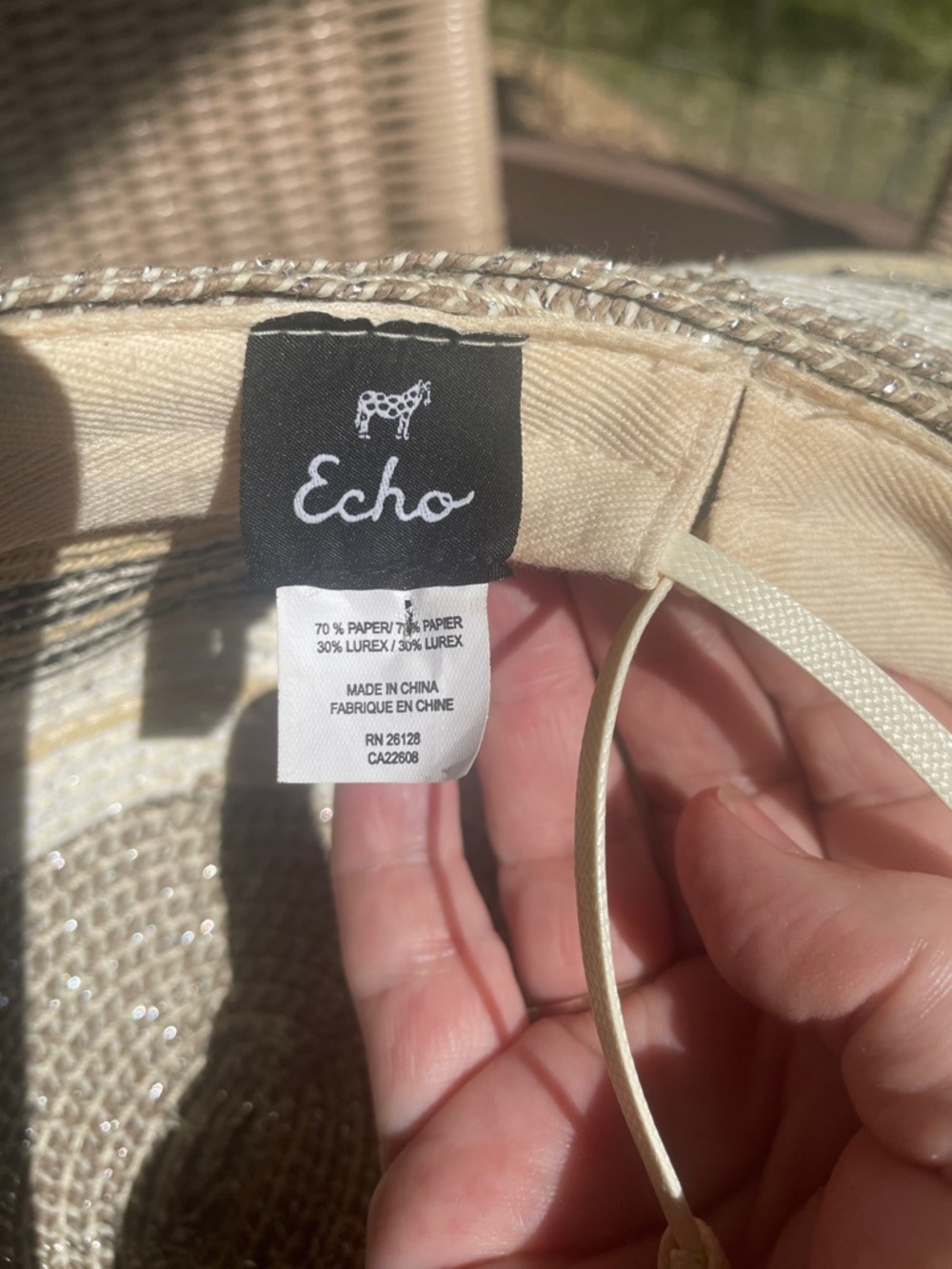 St Bernards ECHO Floppy Metallic Stripe Hat - Picture 4 of 8